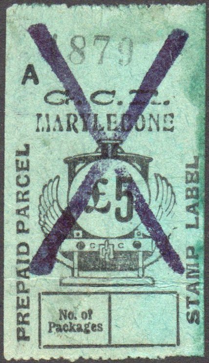 Great Central Railway Parcel Post Locomotive £5 on Green paper
